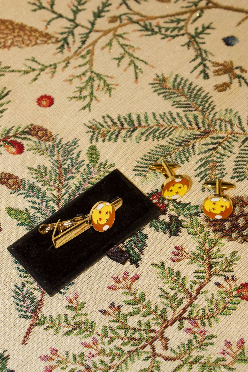 Clip y mancuernillas esferas dragón