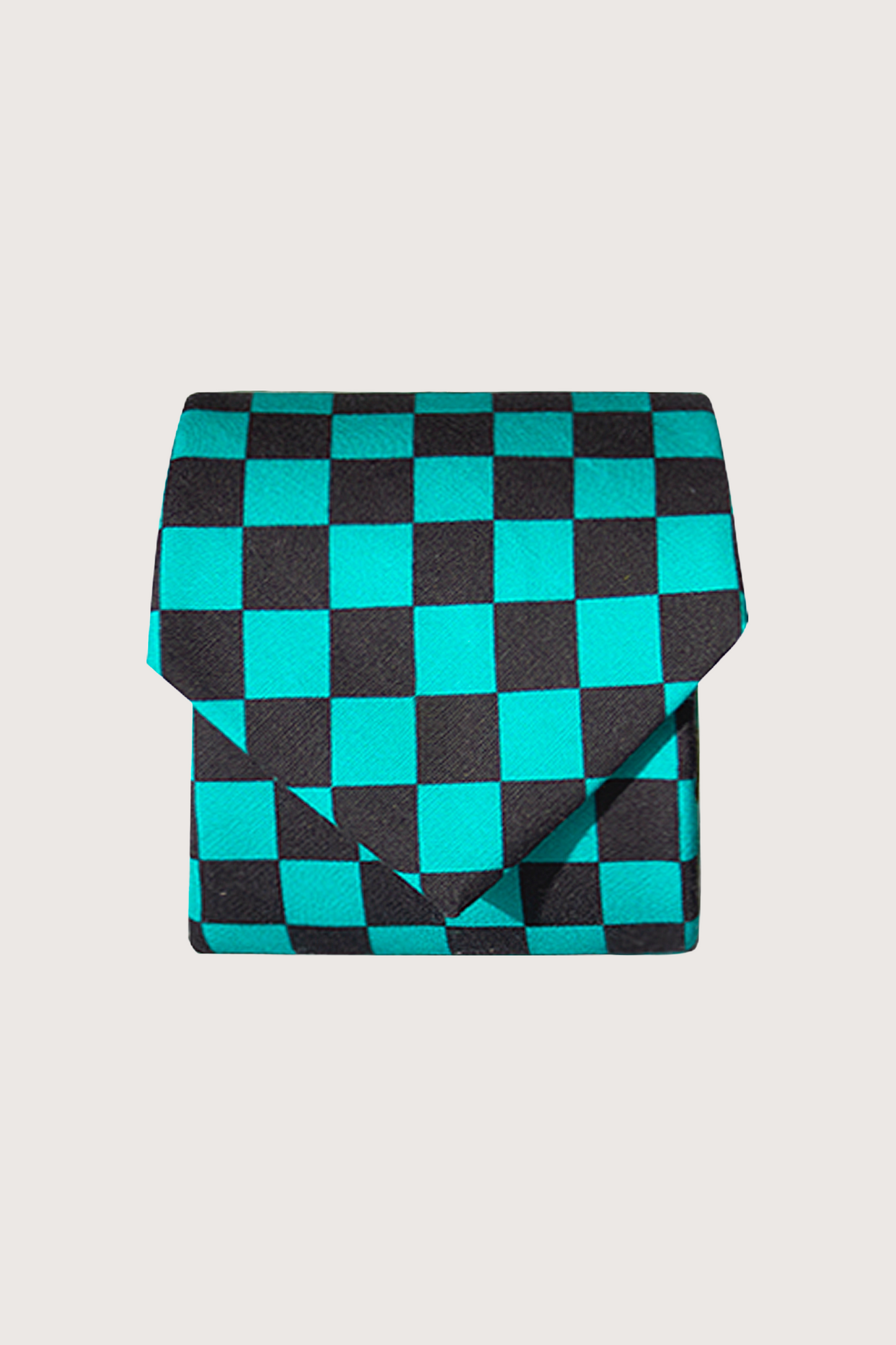 Cuadros Corbata Verde y Negro de Algodón Estampado