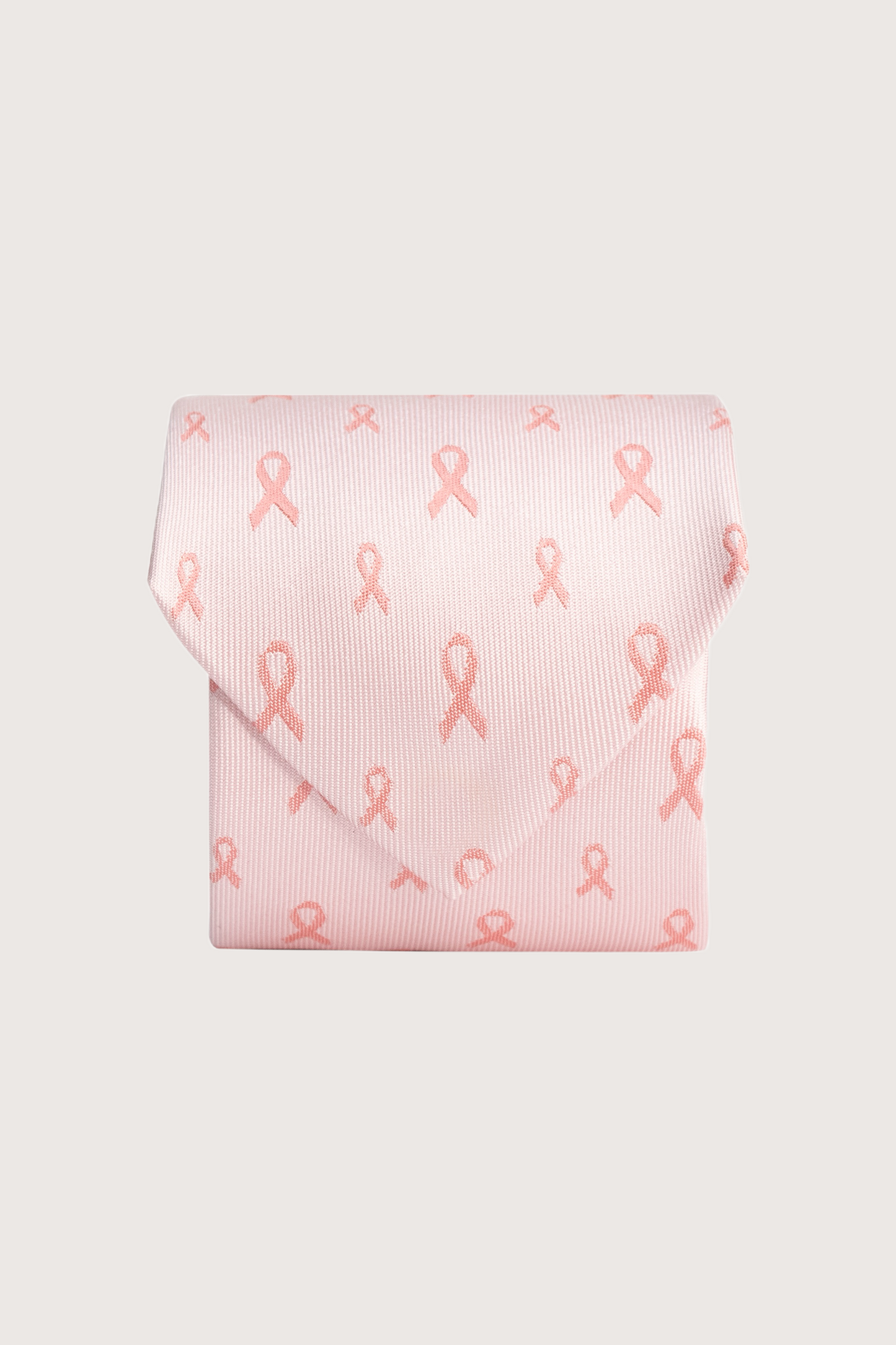 Lazo Rosa Cáncer de Mama Corbata 100% Seda Microbordada