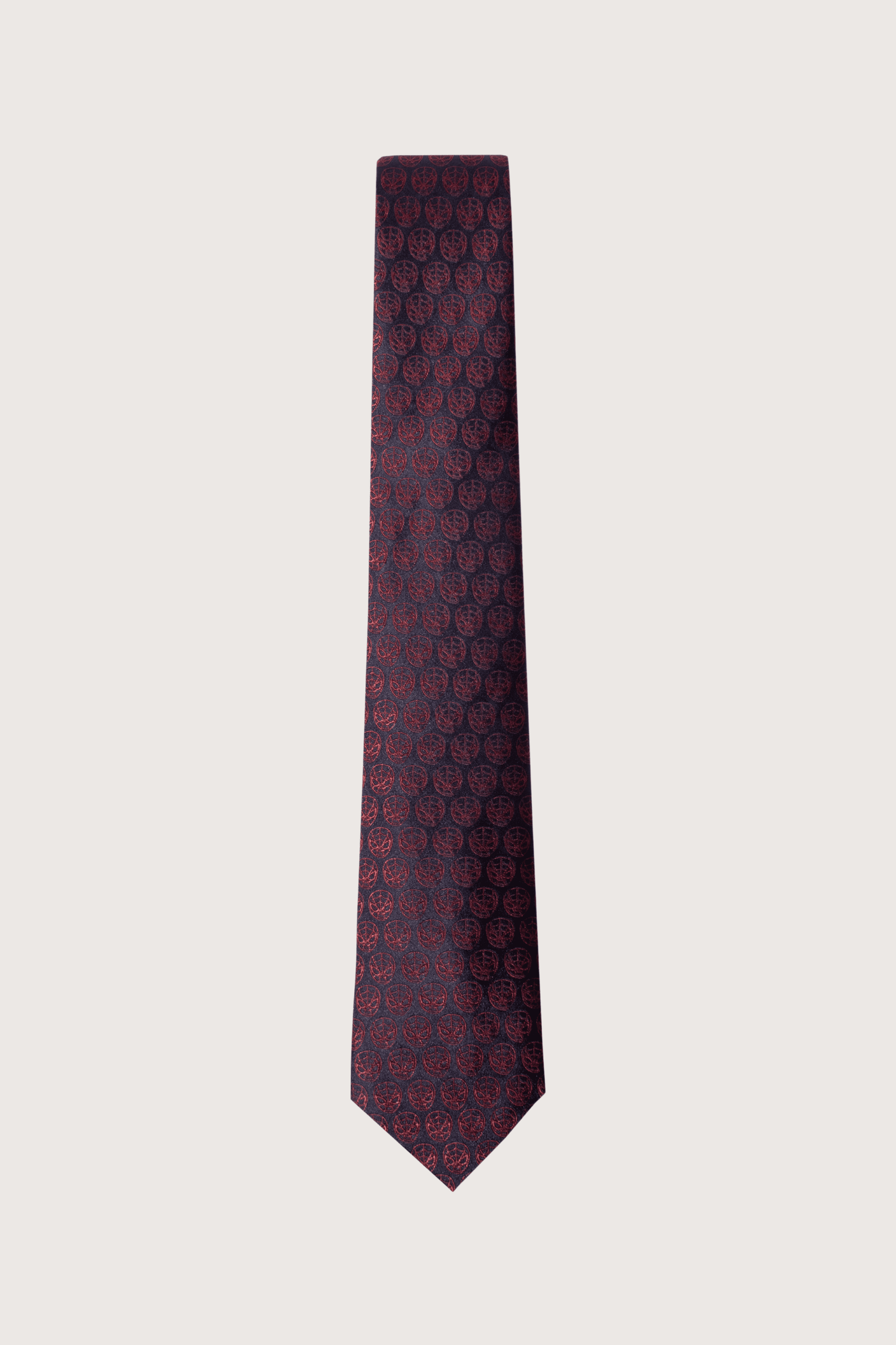 Corbata Máscara Hombre Araña 100% Seda Microbordada