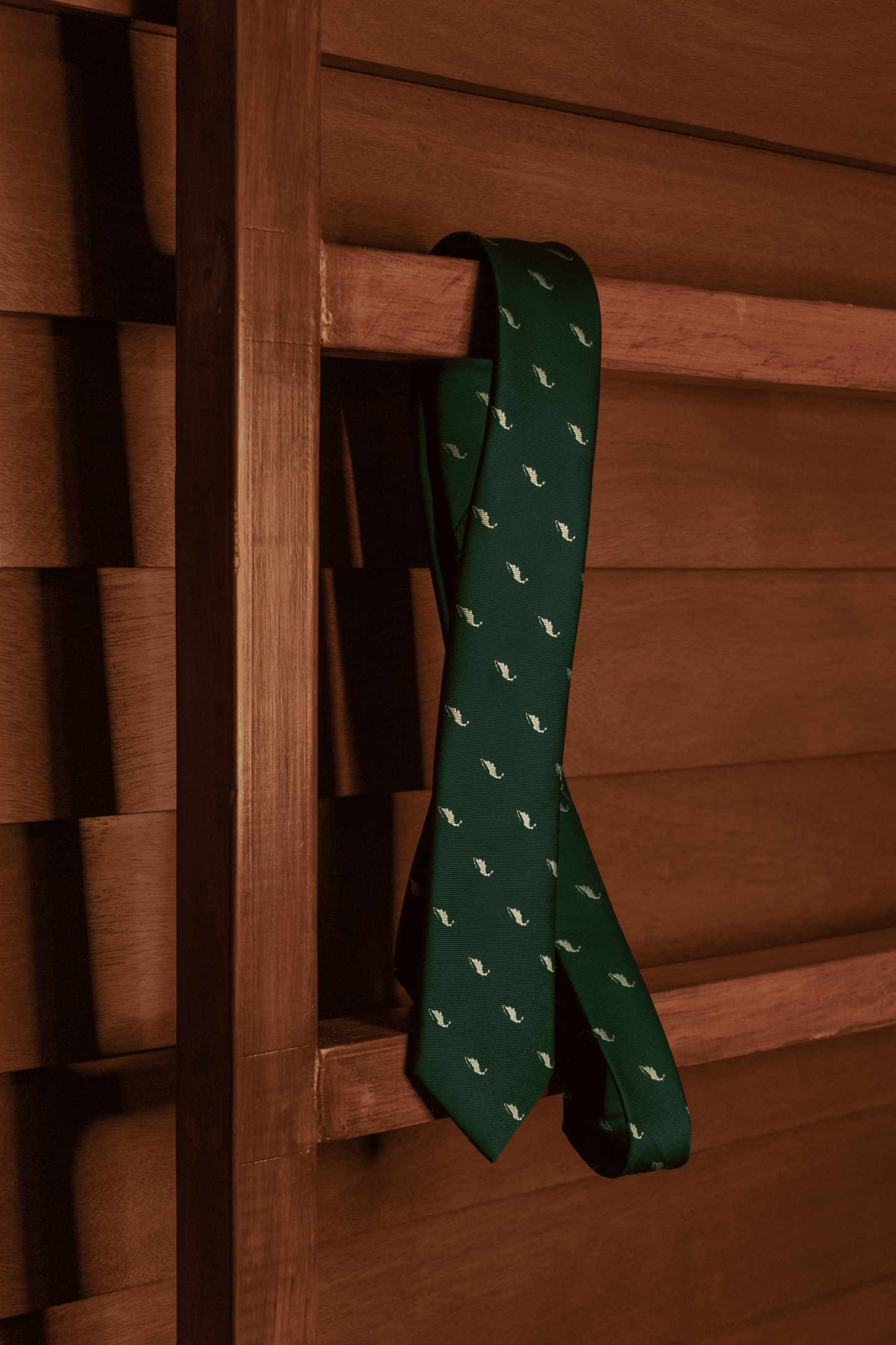 México Corbata Verde Poliéster Microbordado