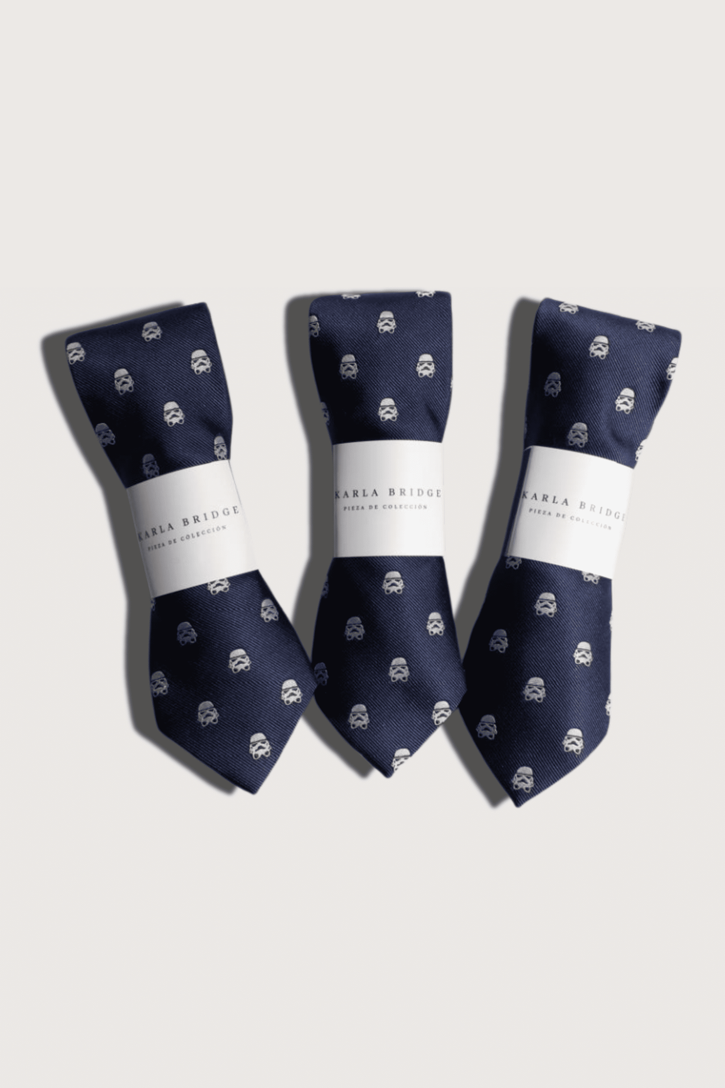 Stormtrooper Corbata Azul Poliéster Microbordado