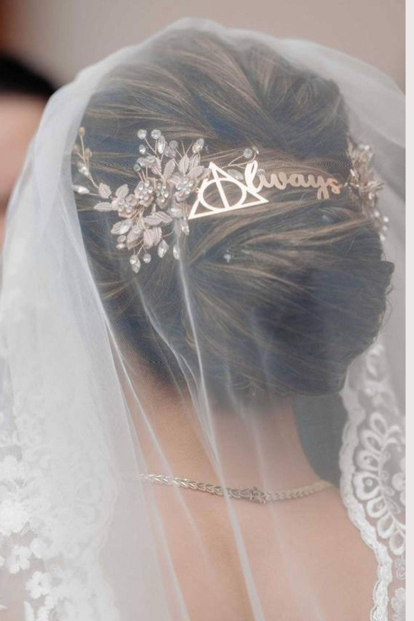 Tocado de Novia Always Placa Metálica