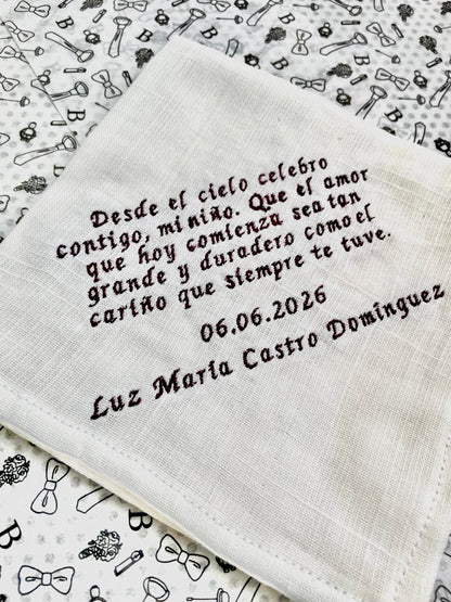 Pañuelo Lágrimas Lino Bordado