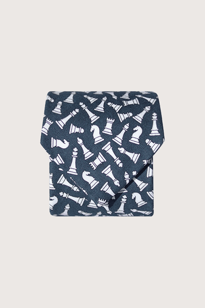 Ajedrez Corbata de Algodón Estampado