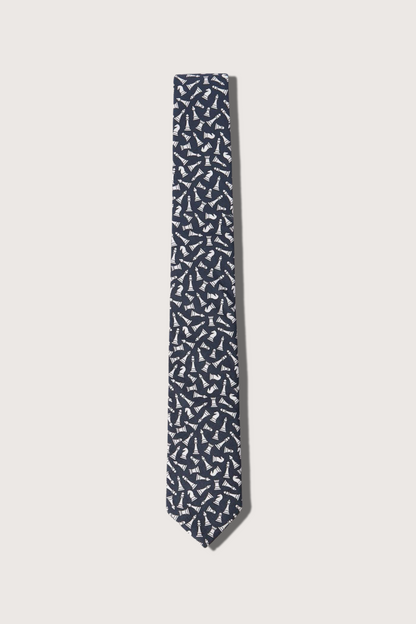 Ajedrez Corbata de Algodón Estampado