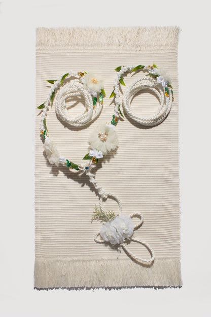 Lazo cordel con flores