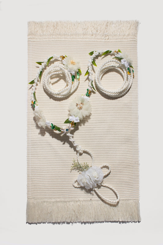 Lazo cordel con flores