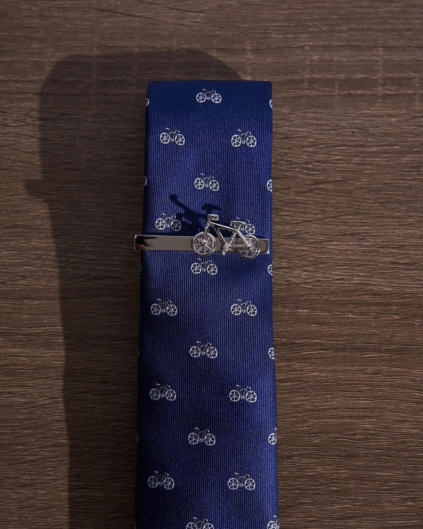 Bicicleta Clip de Corbata Plateado