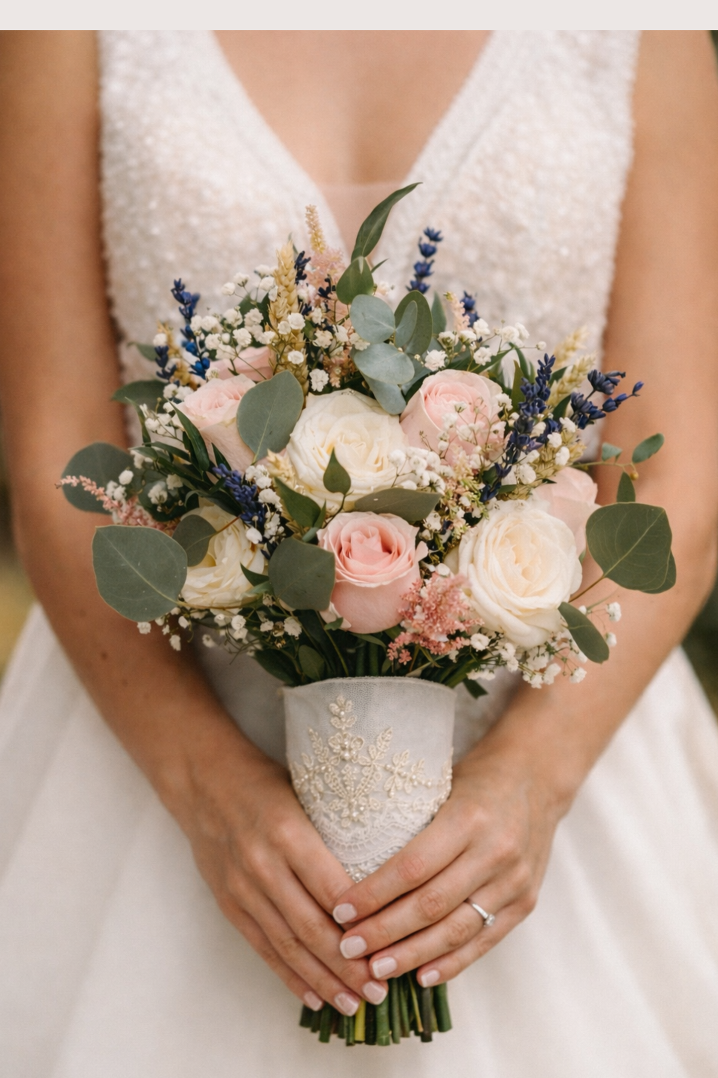 Fajín para Ramo con Aplicación Bordada