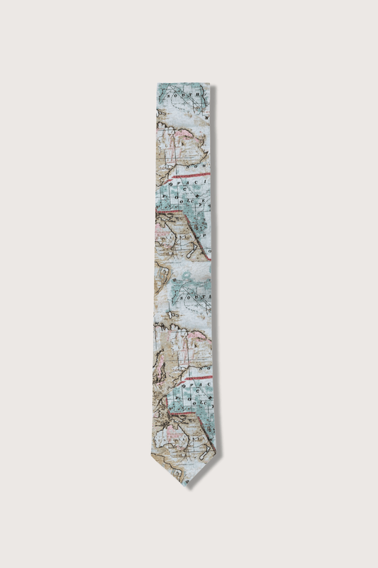 Cartografía Corbata de Algodón Americano