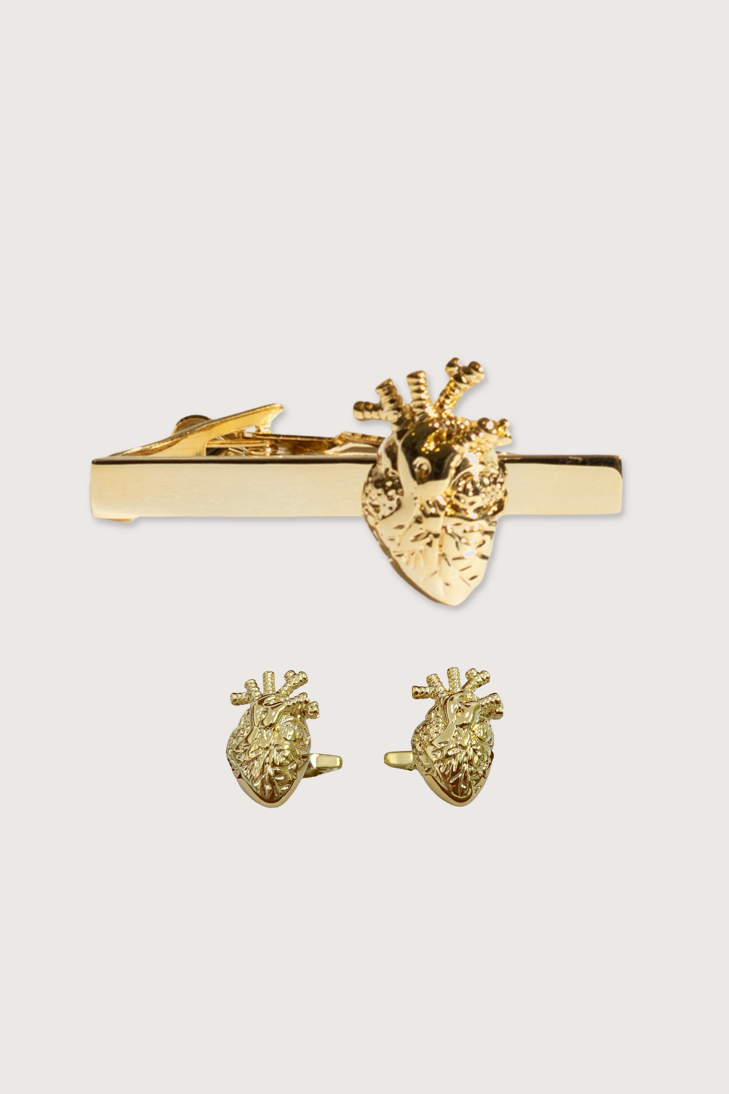 Corazón Clip y Mancuernillas