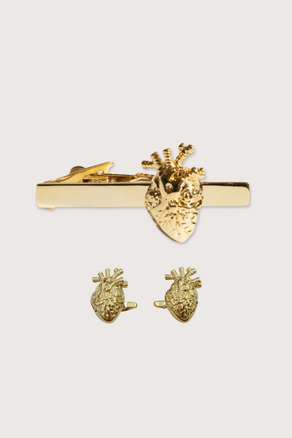 Corazón Clip y Mancuernillas