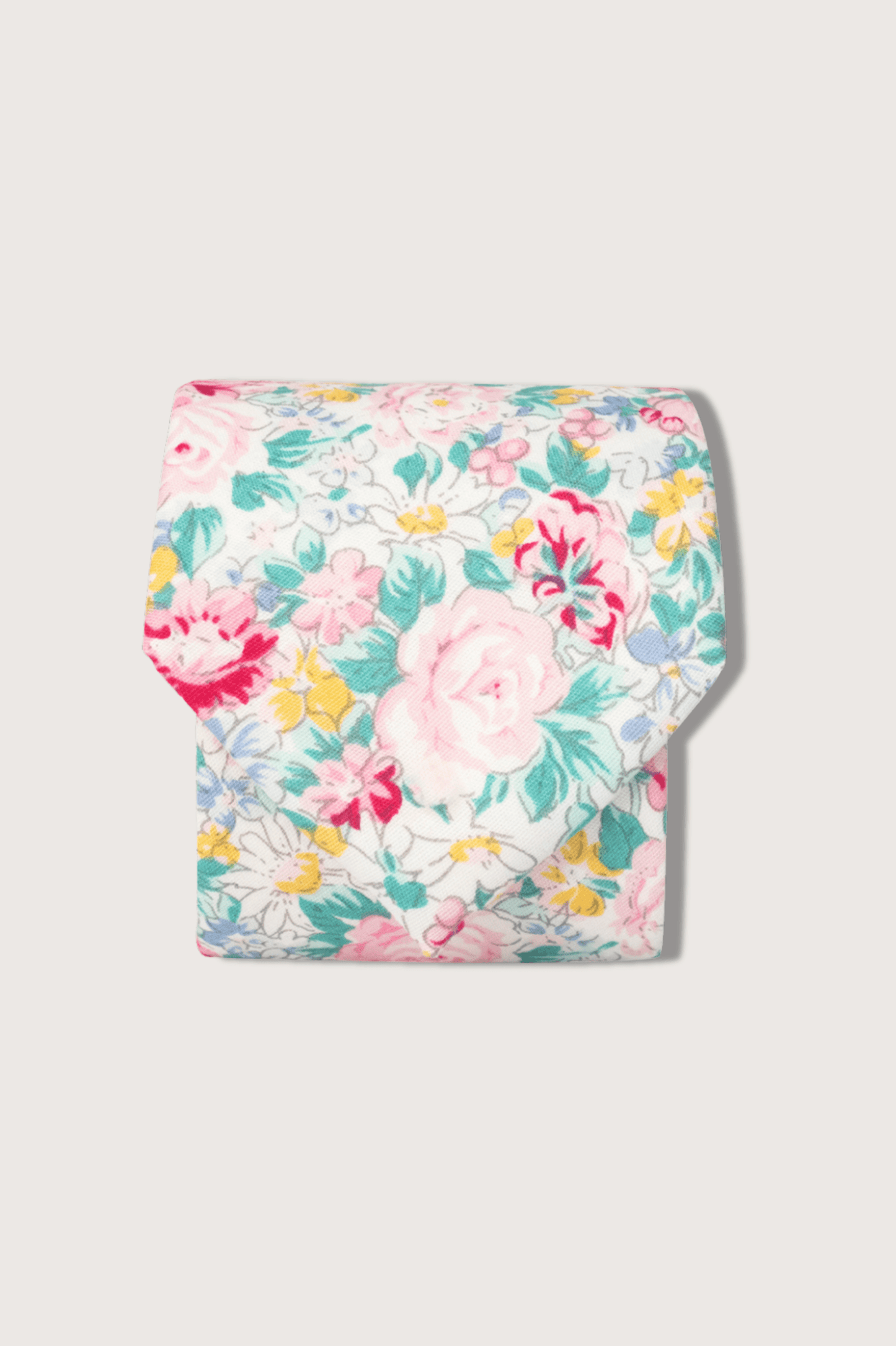 Corbata Floral Primavera Pastel Algodón Estampado