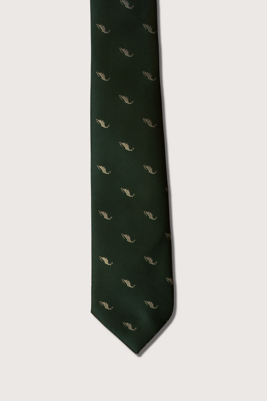 México Corbata Verde Poliéster Microbordado