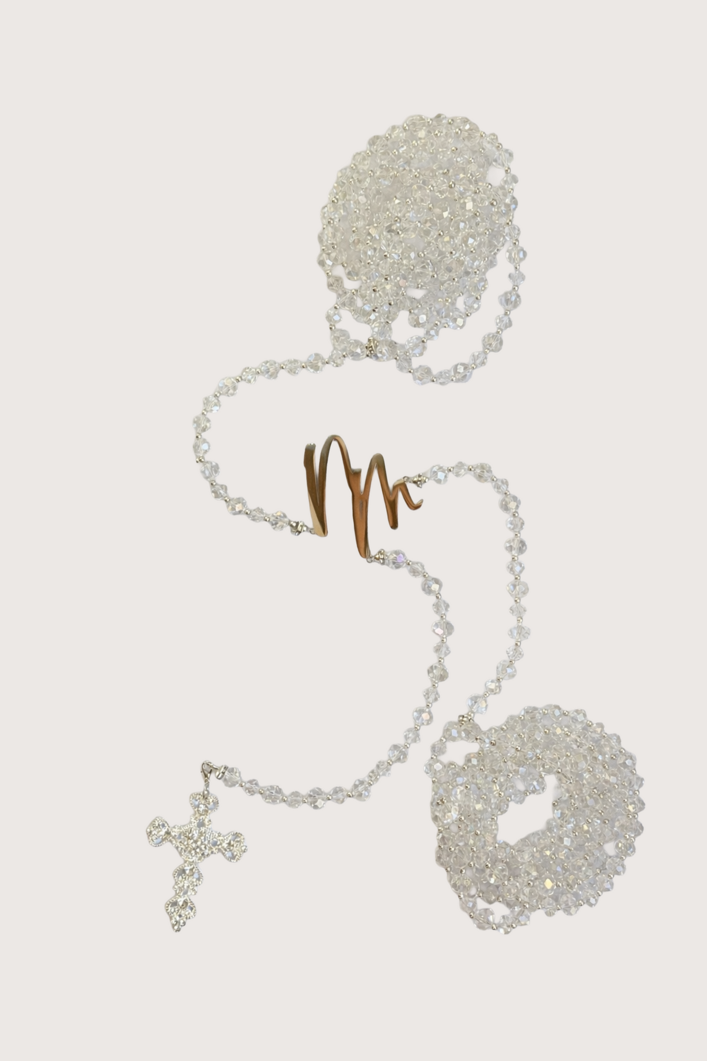 Lazo cristales con iniciales