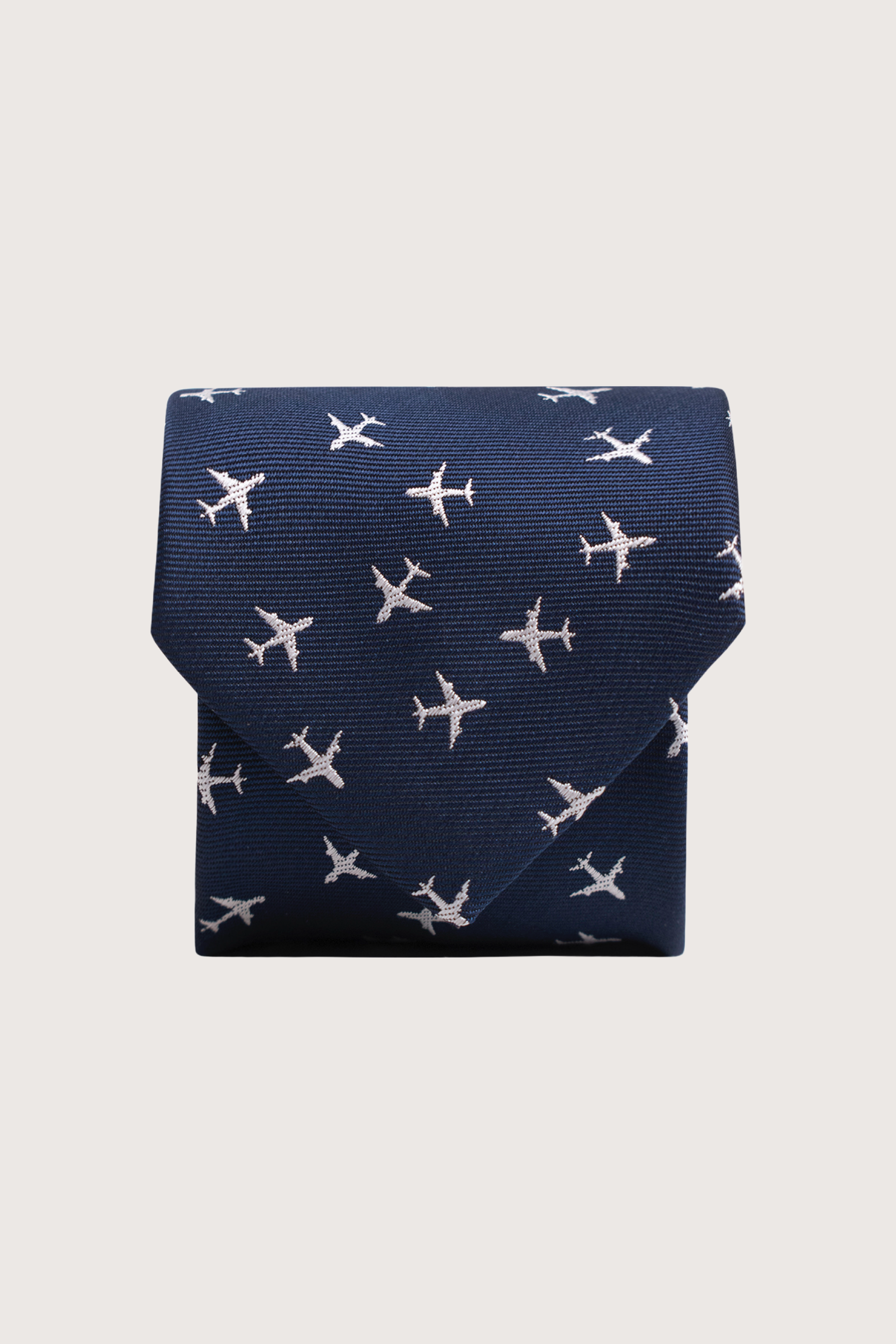 Corbata aviones azul microbordada poliéster