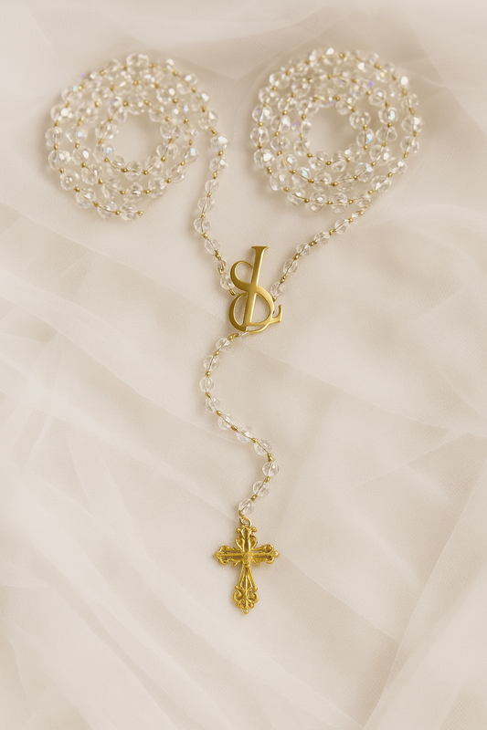 Lazo cristales con iniciales