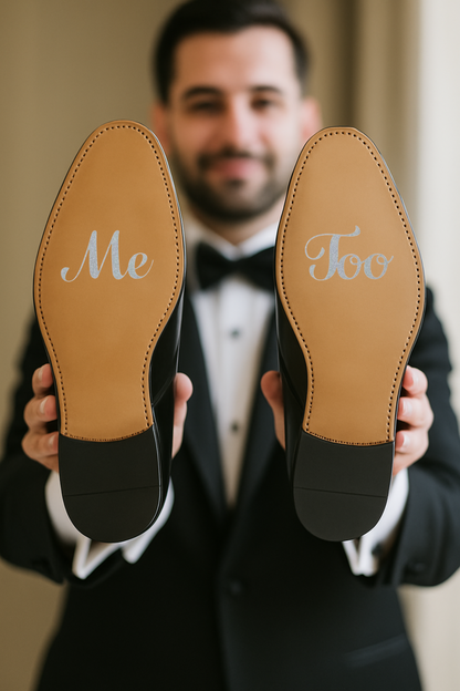 Sticker Plateado para Zapatos Novio y Novia