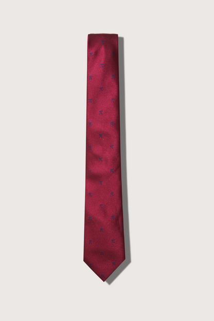 Pi Corbata Roja de Poliéster Microbordada