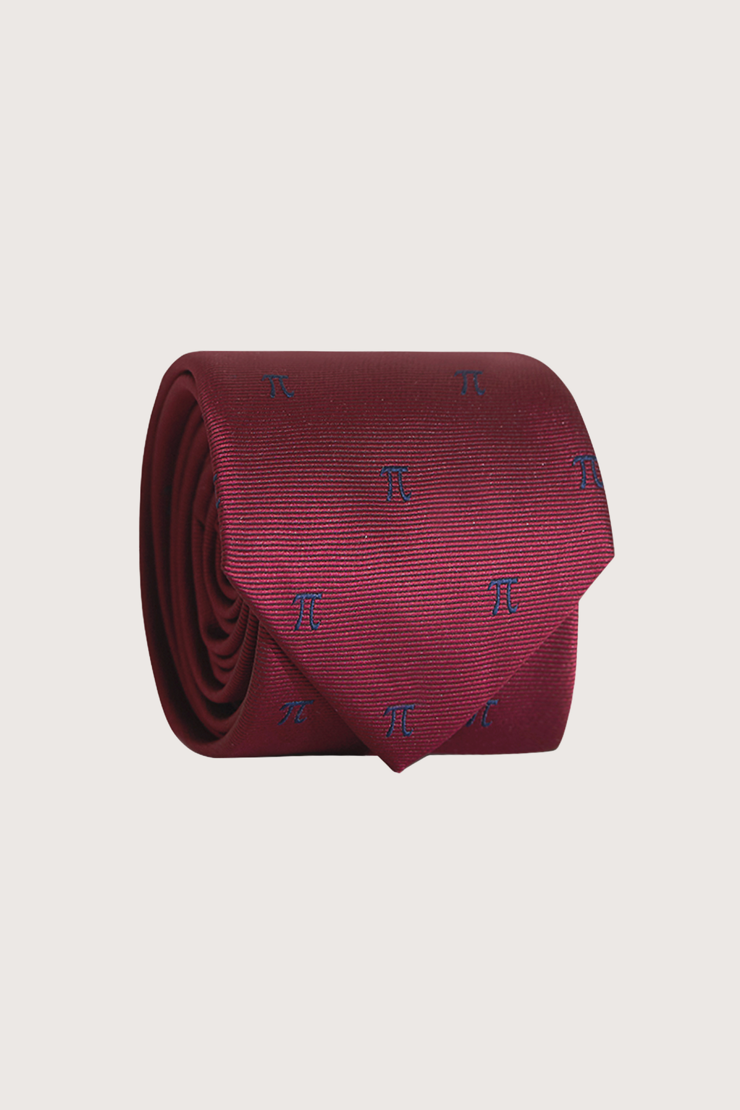 Pi Corbata Roja de Poliéster Microbordada