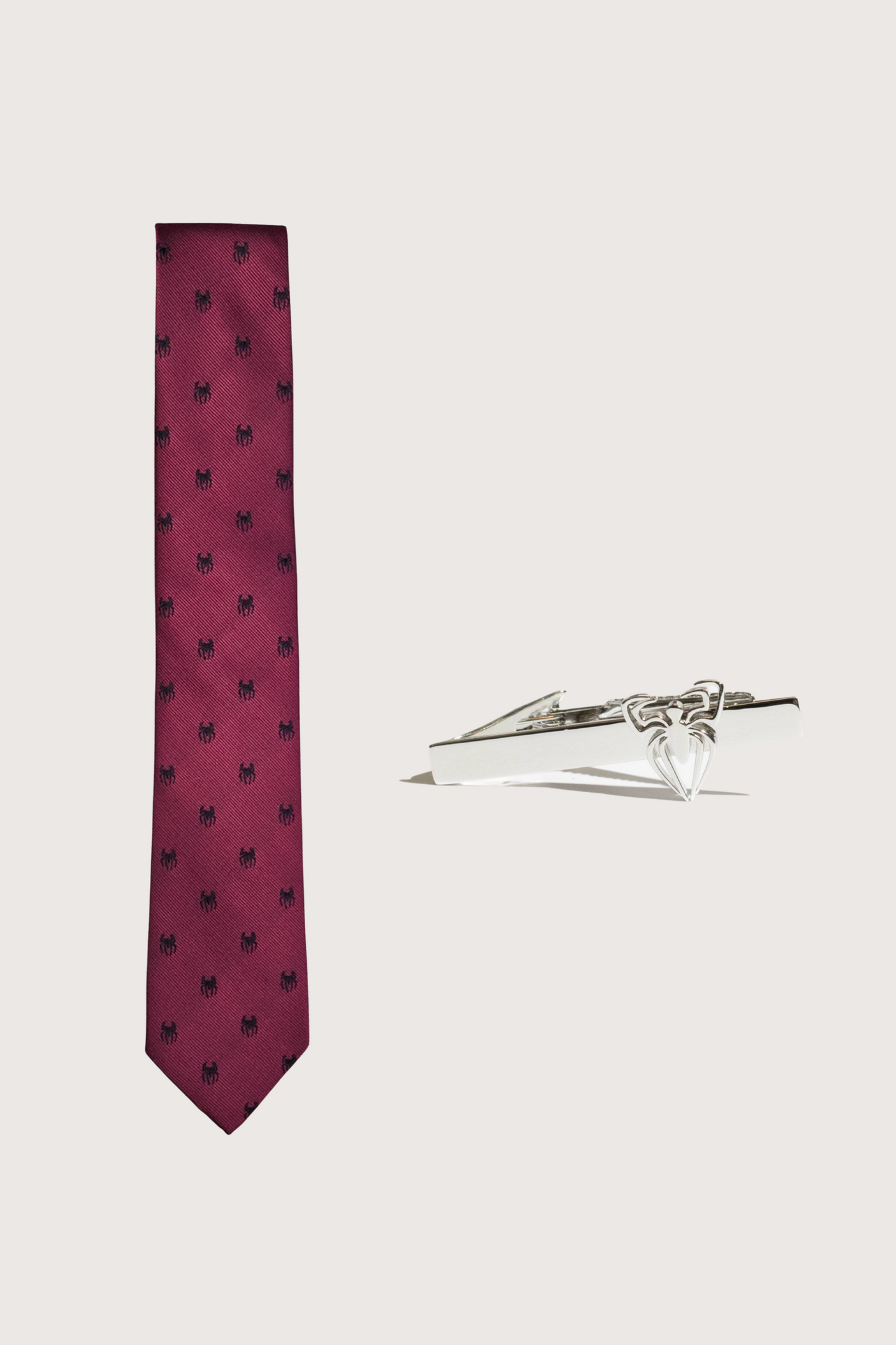 Set 2 en 1 Araña Roja Corbata, Clip