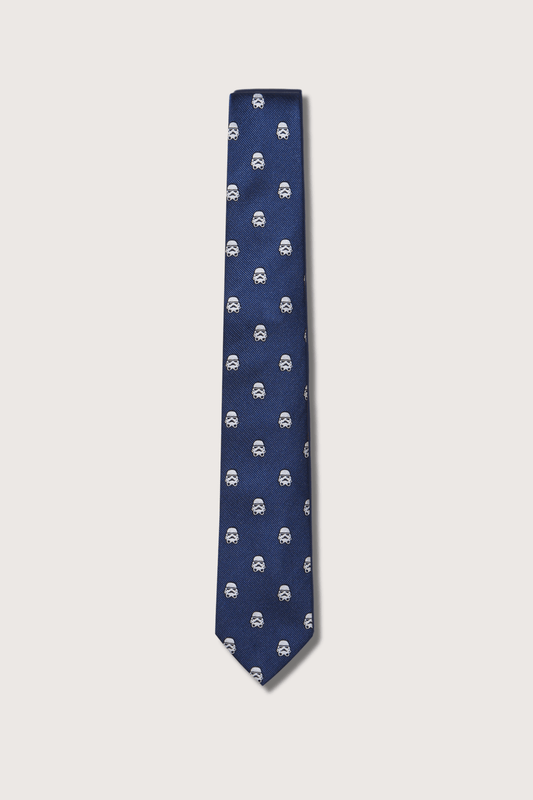 Stormtrooper Corbata Azul Poliéster Microbordado