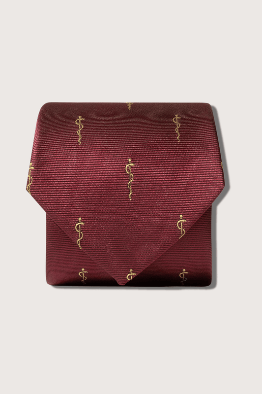 Vara de Esculapio Corbata Poliéster Microbordado
