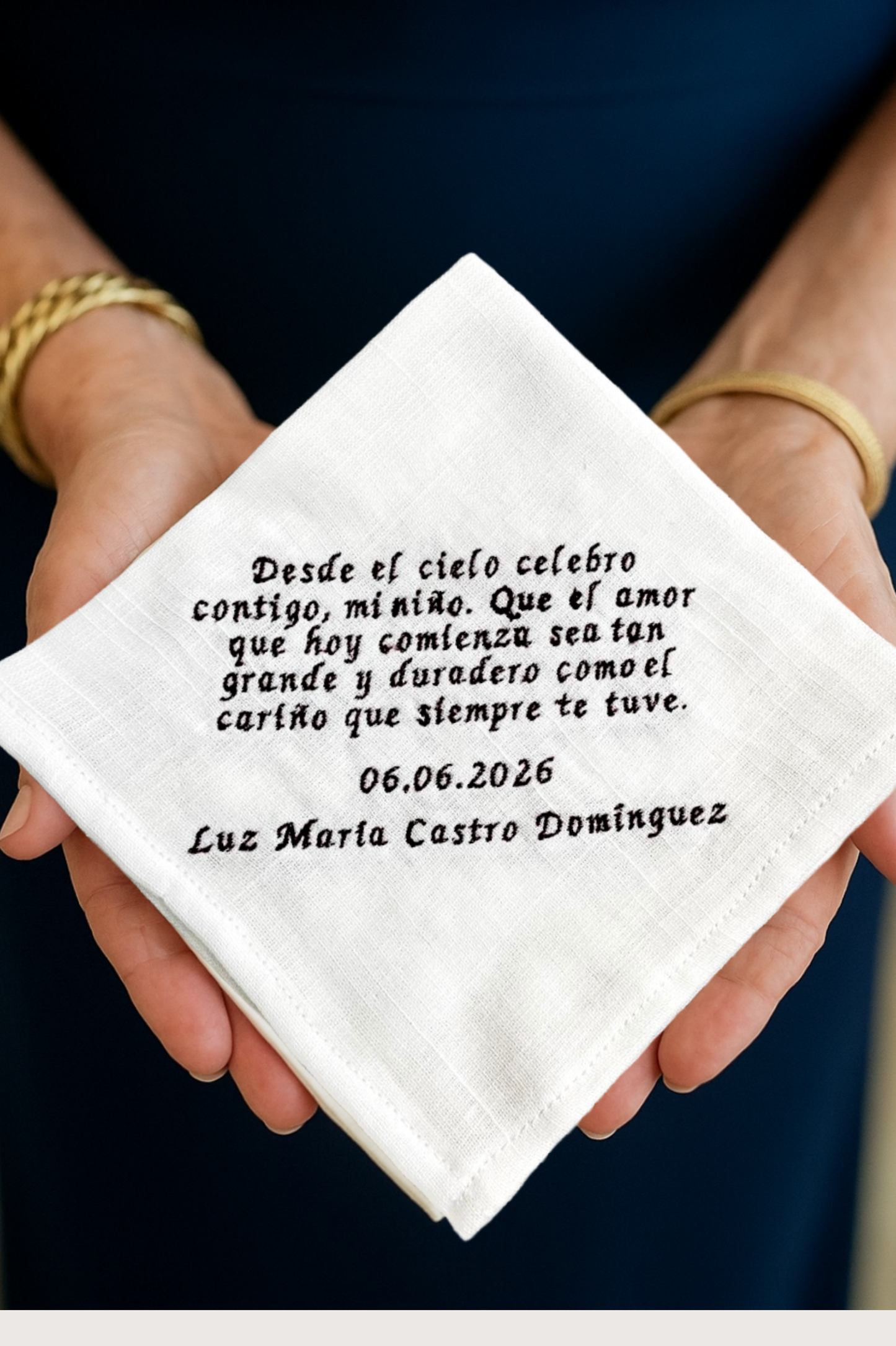 Pañuelo Lágrimas Lino Bordado