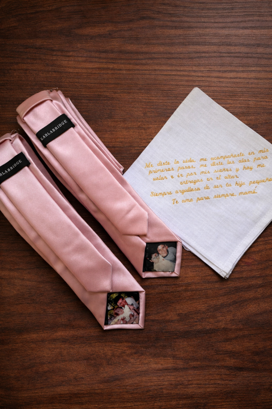 Corbata con Pañuelo Seda Italiana