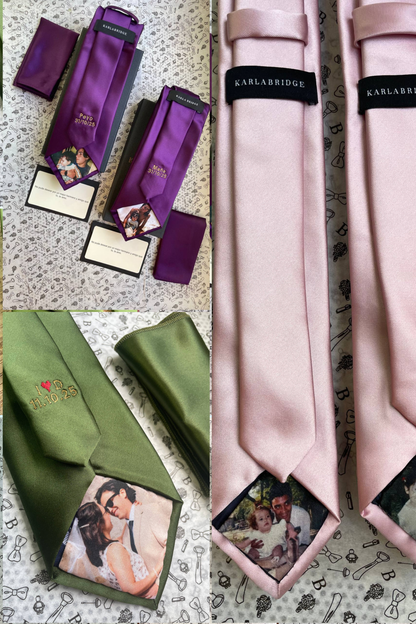 Corbata con Pañuelo Seda Italiana