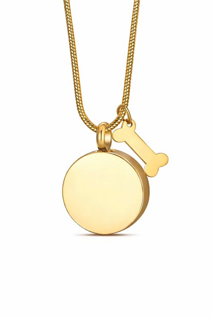 Collar Redondo Acero Inoxidable Mascota Personalizado