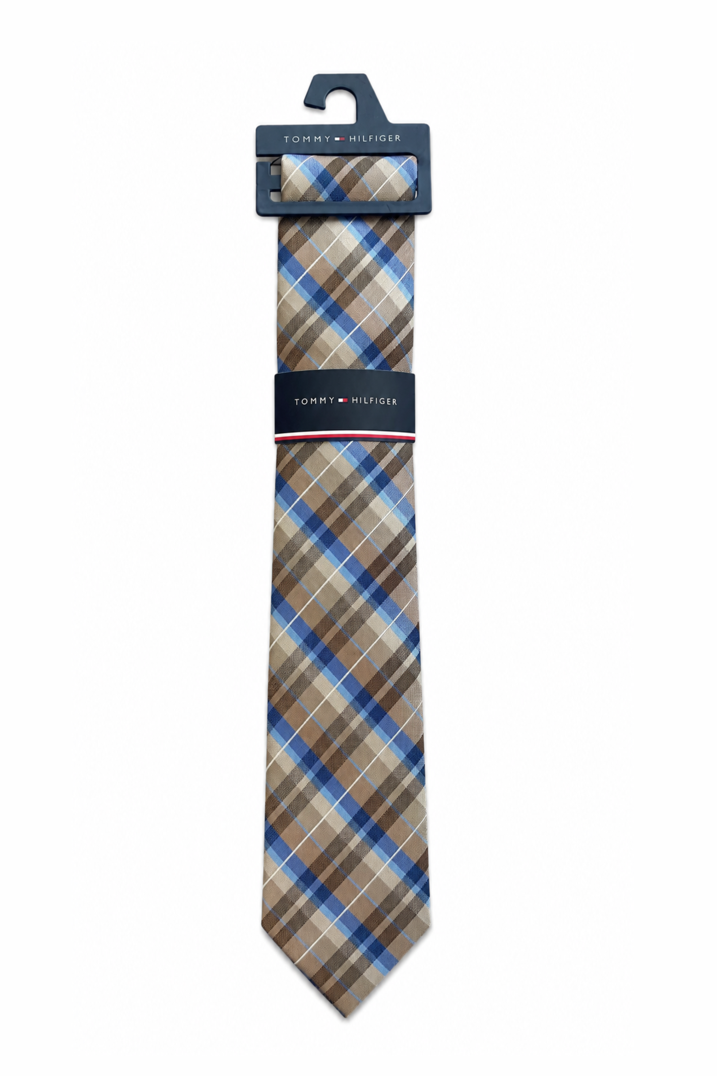 Corbata Camel Cuadriculada Tommy Hilfiger Original