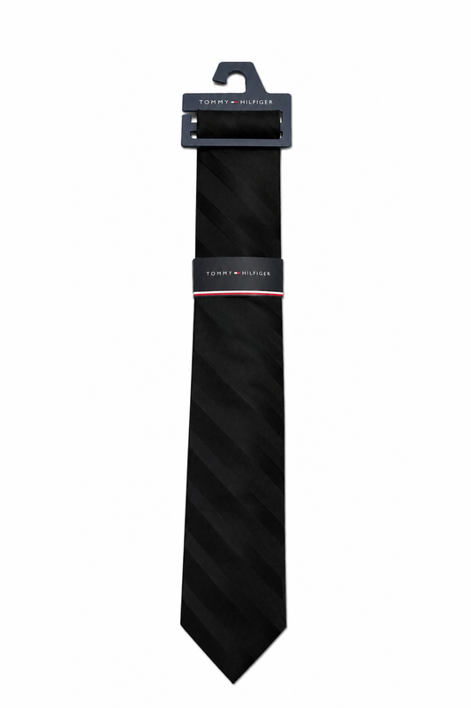 Corbata Negra Tommy Hilfiger Original
