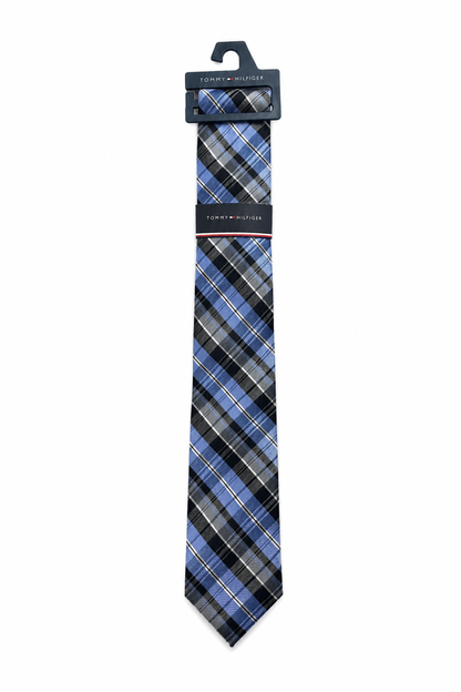 Corbata Azul Cuadriculada Tommy Hilfiger Original