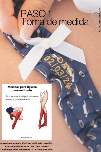 Liguero de Novia Estampado Personalizado