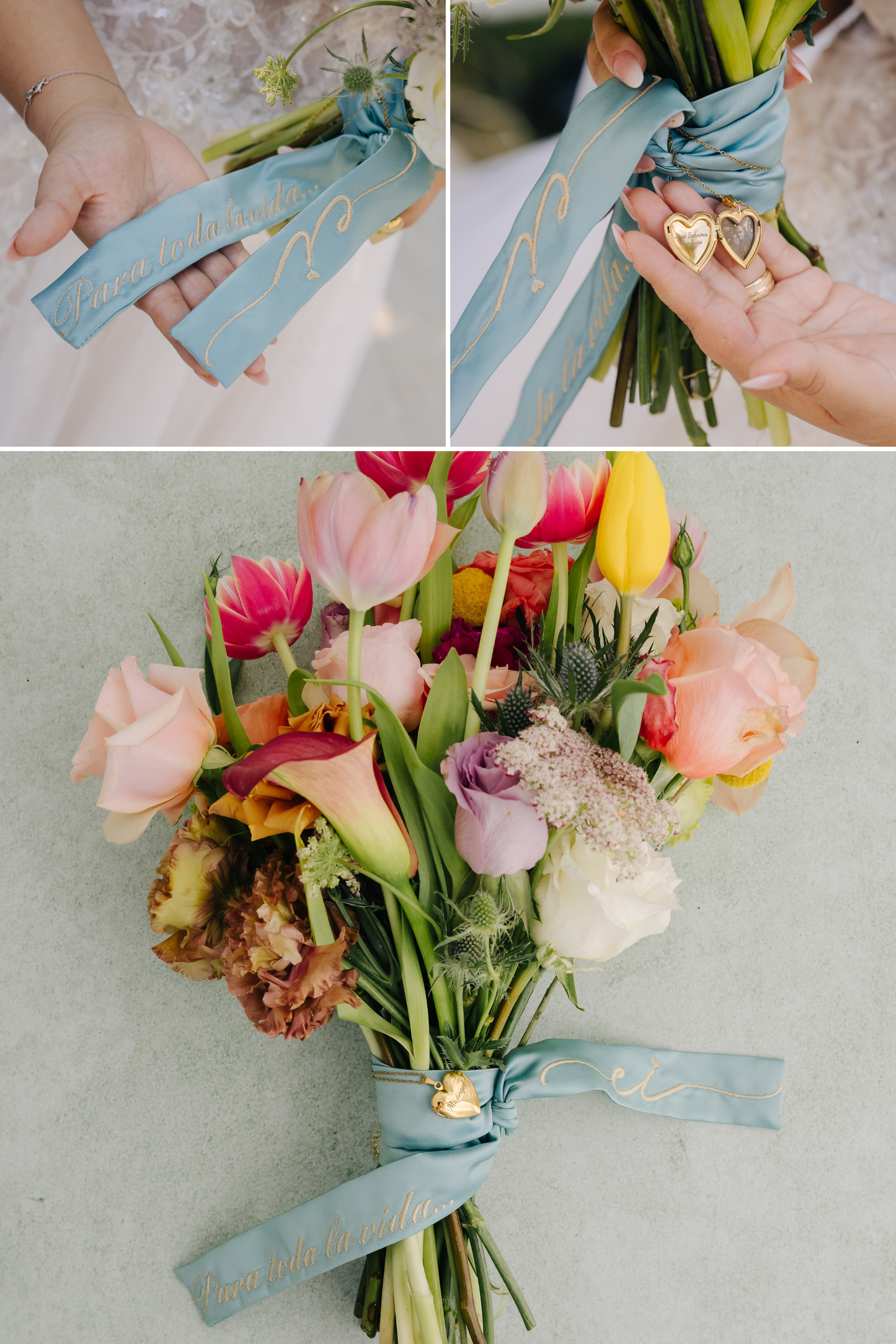 Cinta Bordada Personalizada para Ramo de Novia