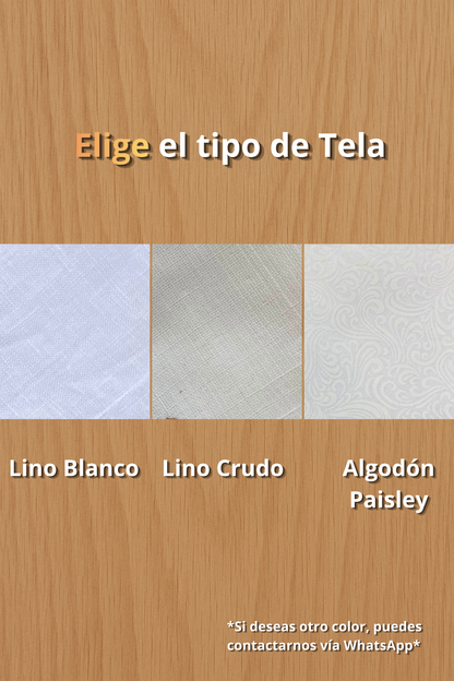 Pañuelo Lágrimas Lino Bordado con Frase Personalizada