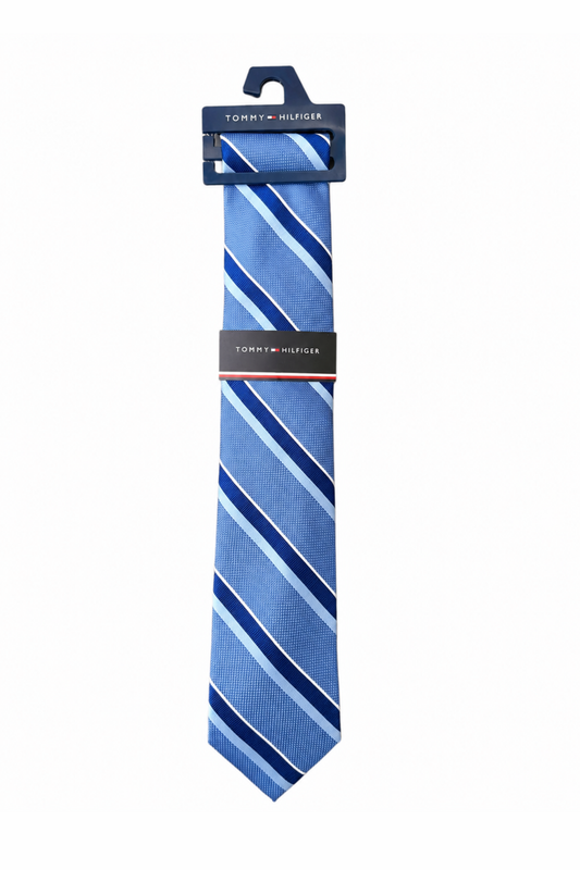 Corbata Azul  Rayas Tommy Hilfiger Original