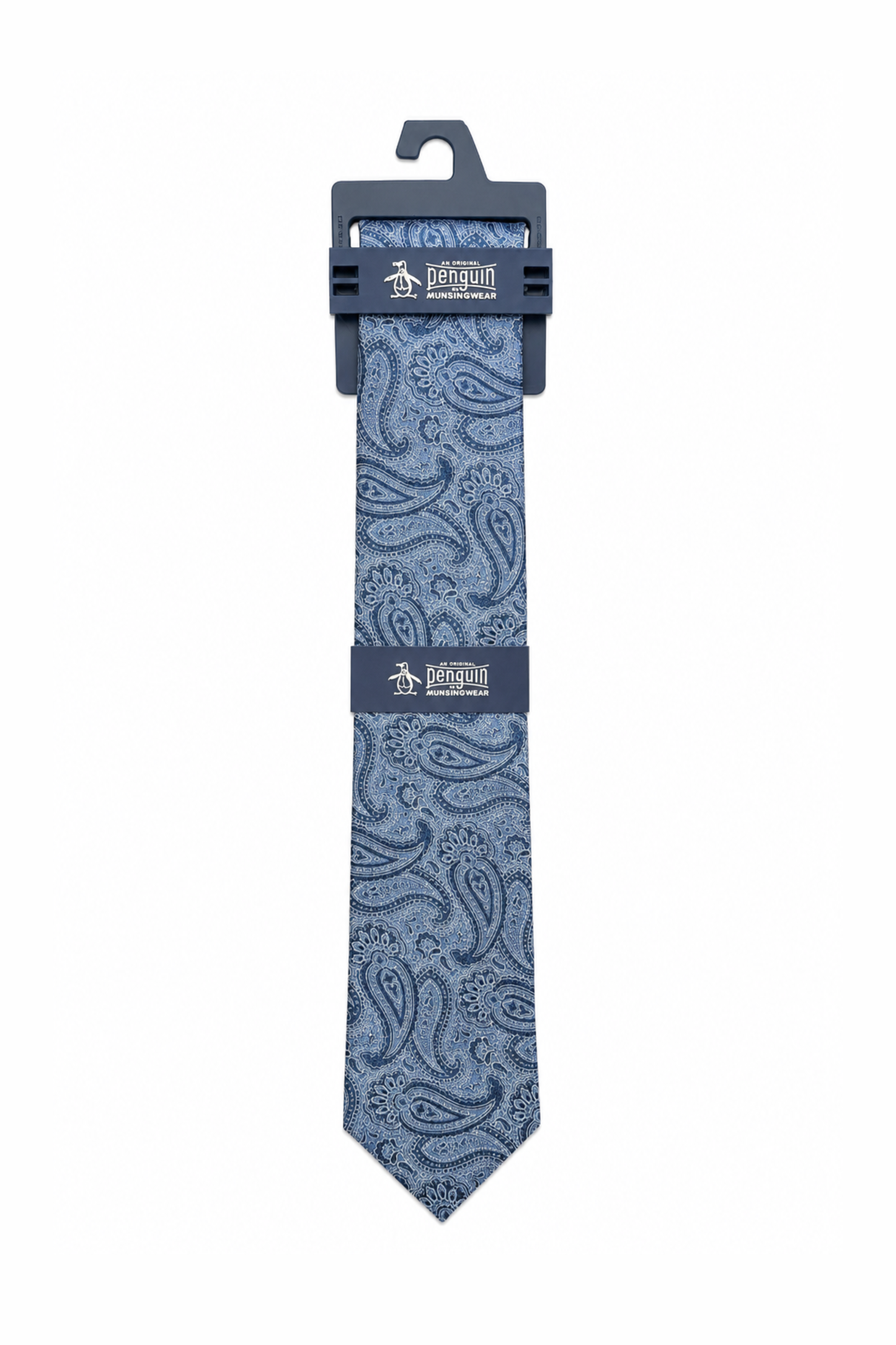 Corbata Azul Paisley Pinguin Original